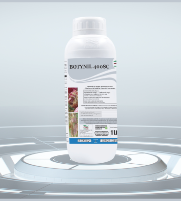 Botynil 400SC-01 | Kenagro East Africa White Botynil 400SC fungicide bottle on a circular pedestal with a labeled front panel visible